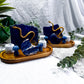 Serpent of Lapis Altar Tray Set | Snake Witch Decor | Lapis Lazuli Crystal Tray for Intuition + Shadow Work