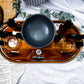Obsidian Crystal Altar | Detached Oil Burner, Double Tealight & Incense Holder