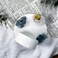 Peace and Dreams Mini Altar | White 3.5in Round with Celestite Clusters, Clear Quartz Moon and Gold Sun