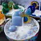 Teacup Crystal Ritual Candles | Floral Crystal Candles for Abundance, Clarity, Joy, Intuition, Wisdom & Peace