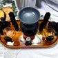 Obsidian Crystal Altar | Detached Oil Burner, Double Tealight & Incense Holder