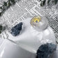 Peace and Dreams Mini Altar | White 3.5in Round with Celestite Clusters, Clear Quartz Moon and Gold Sun