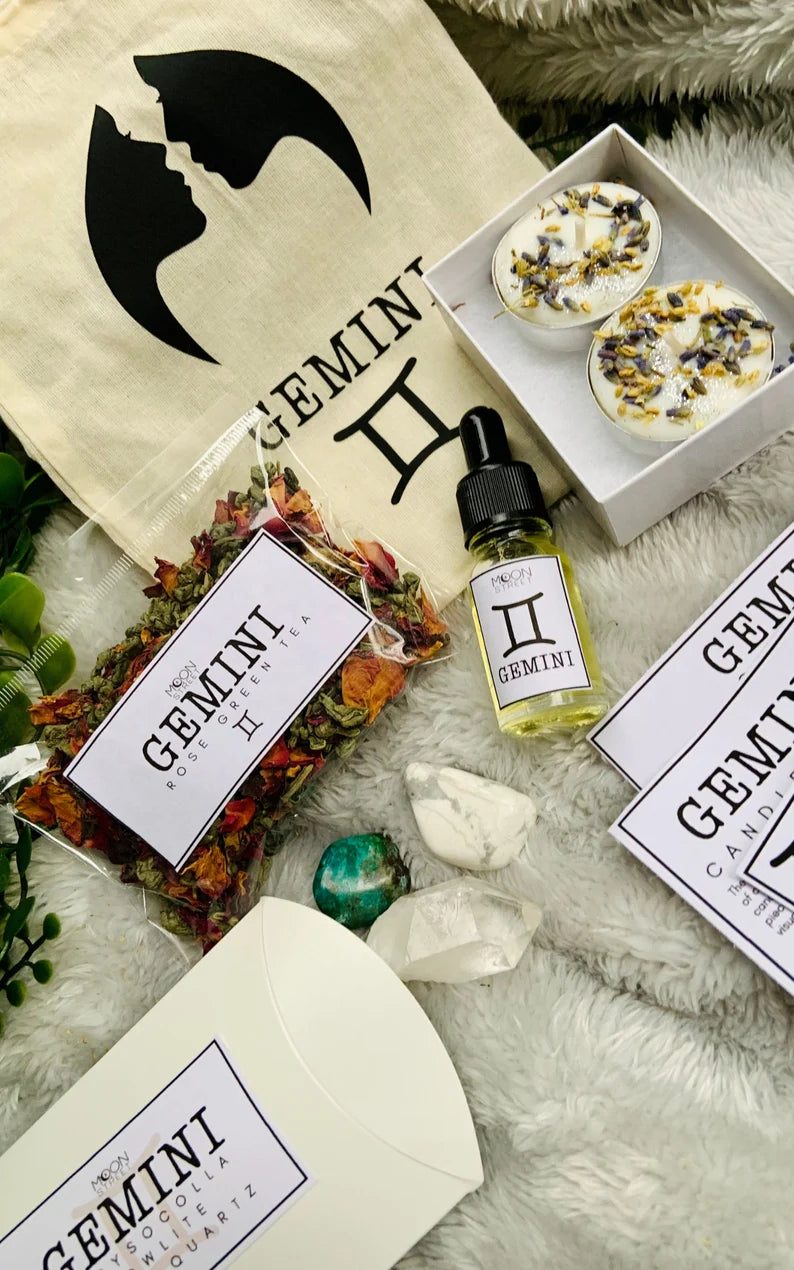 Gemini Zodiac Gift Set | Spa Ritual | Manifestation Kit