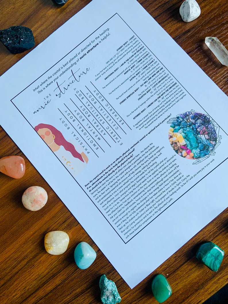 Intro To Crystal Healing For Beginner Witches | Printed | How TF Do I Do This?! Workbook