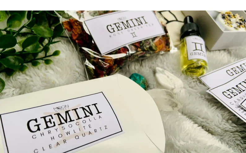 Gemini Zodiac Gift Set | Spa Ritual | Manifestation Kit