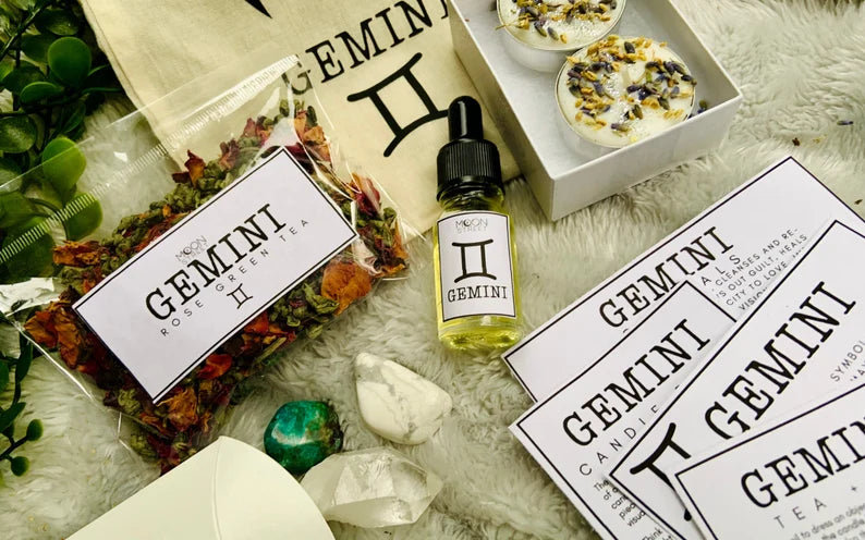 Gemini Zodiac Gift Set | Spa Ritual | Manifestation Kit