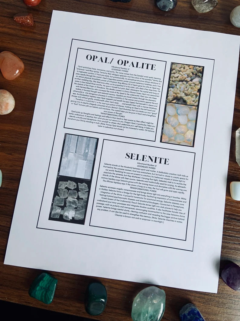 Intro To Crystal Healing For Beginner Witches | Printed | How TF Do I Do This?! Workbook