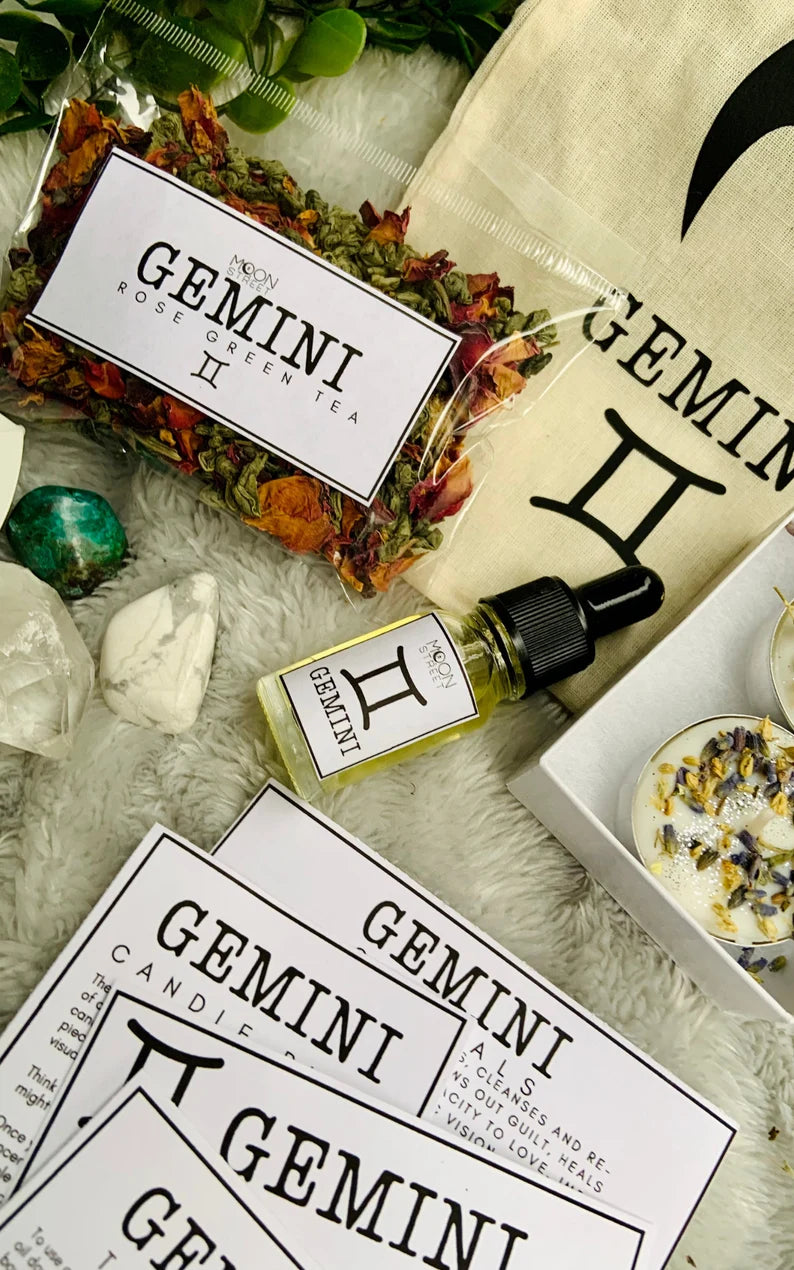 Gemini Zodiac Gift Set | Spa Ritual | Manifestation Kit