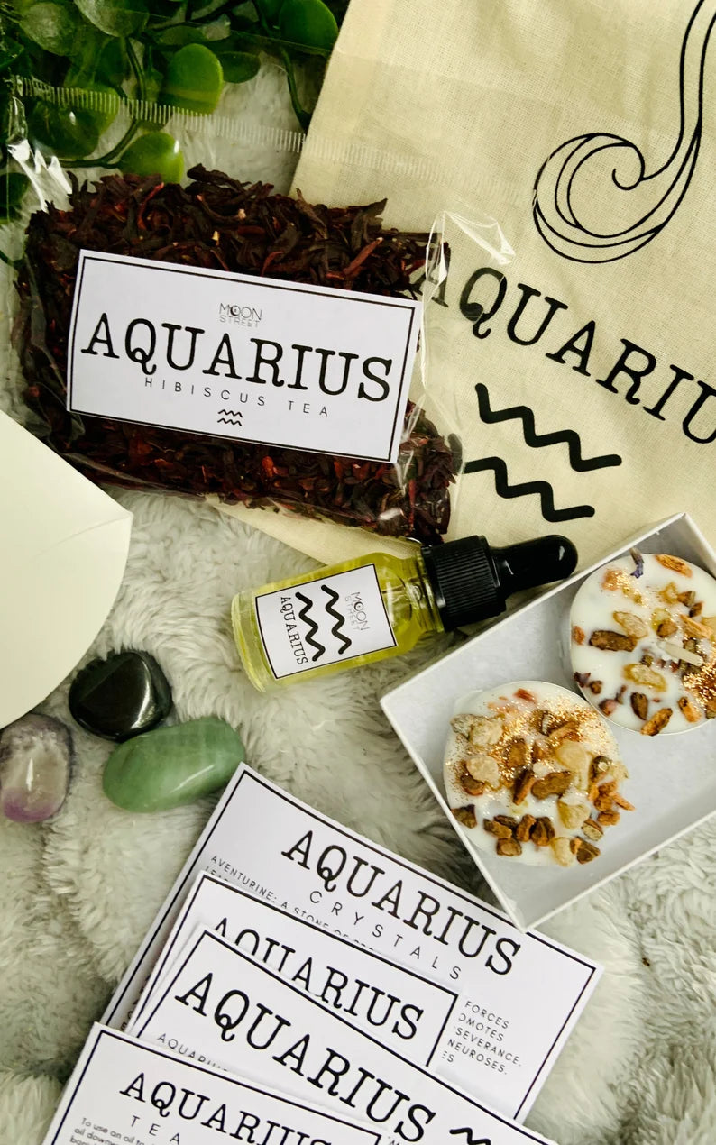 Aquarius Zodiac Gift Set | Spa Ritual | Manifestation Kit