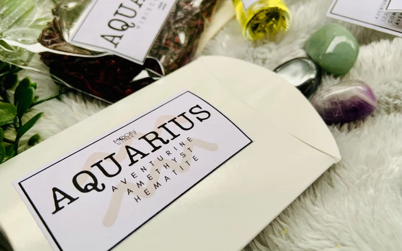 Aquarius Zodiac Gift Set | Spa Ritual | Manifestation Kit