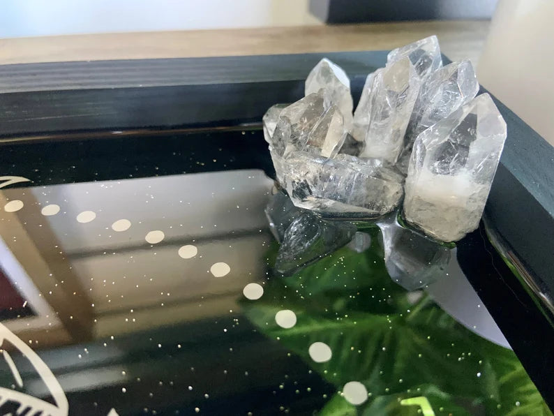 You Are Fucking Celestial With Clear Quartz | Rolling Tray | Altar Tray