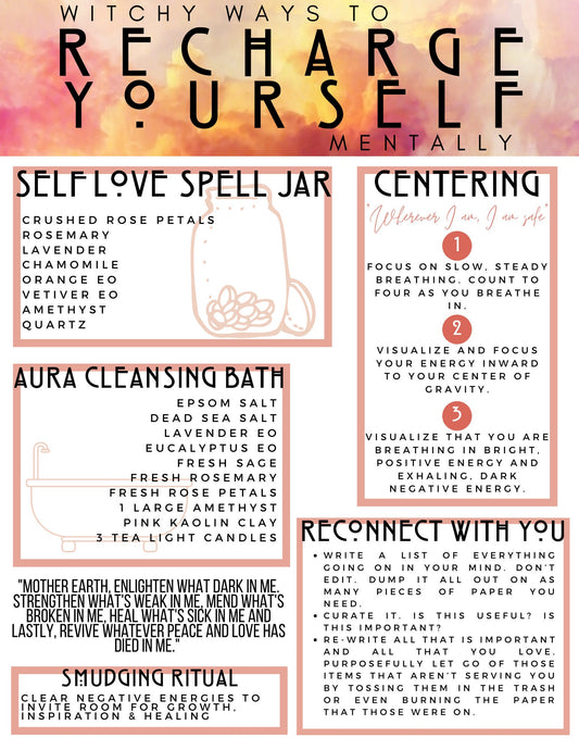 Recharge Yourself Printable