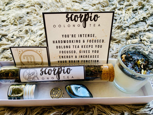 Zodiac Sign Gift Sets For Manifestation, Witches Brew, Crystals, & Spell Candles