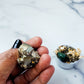 Abundance Spell Candle + Pyrite Cluster Gift Set