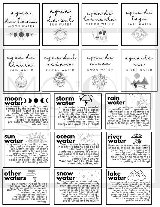 Witchy Water Stickers! Digital Download