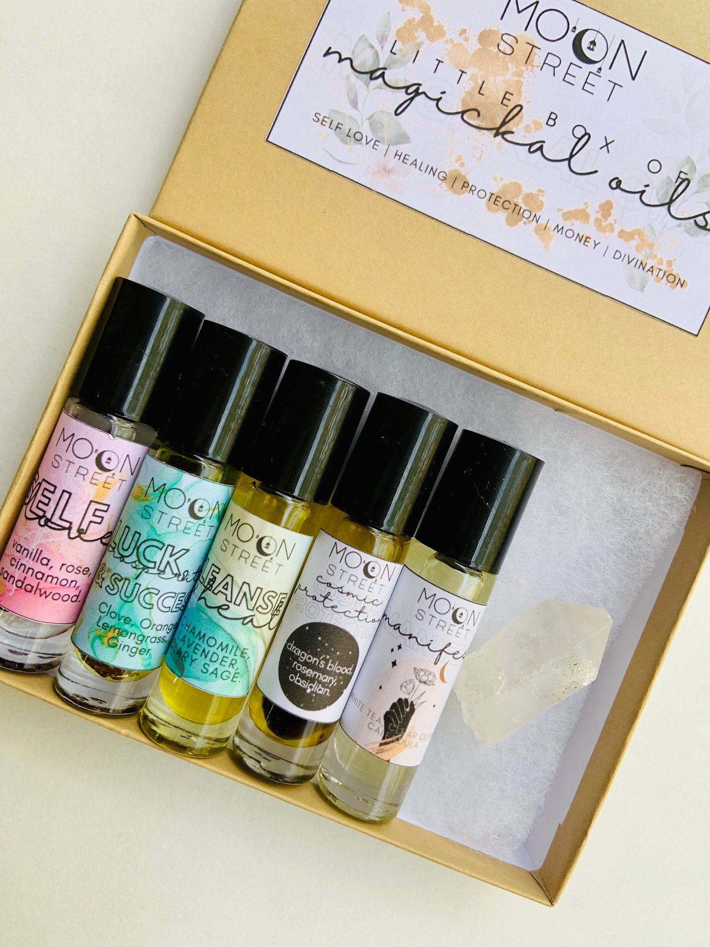 Essential Oil Roller Ball Witchy Kit And Gift Set Of Five