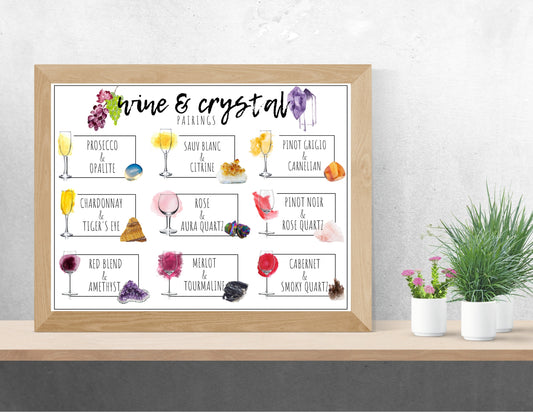 Wine And Crystal Pairings | Digital Download | Witch Print