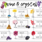 Wine And Crystal Pairings | Digital Download | Witch Print