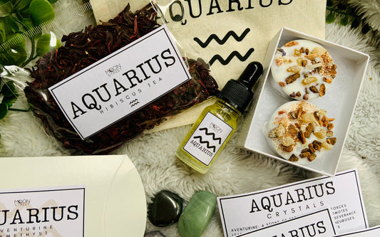 Aquarius Zodiac Gift Set | Spa Ritual | Manifestation Kit