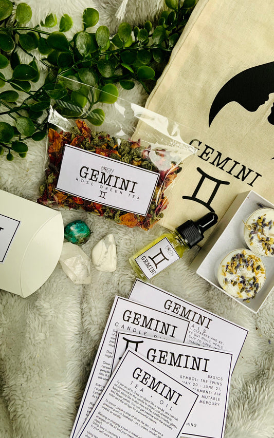 Gemini Zodiac Gift Set | Spa Ritual | Manifestation Kit