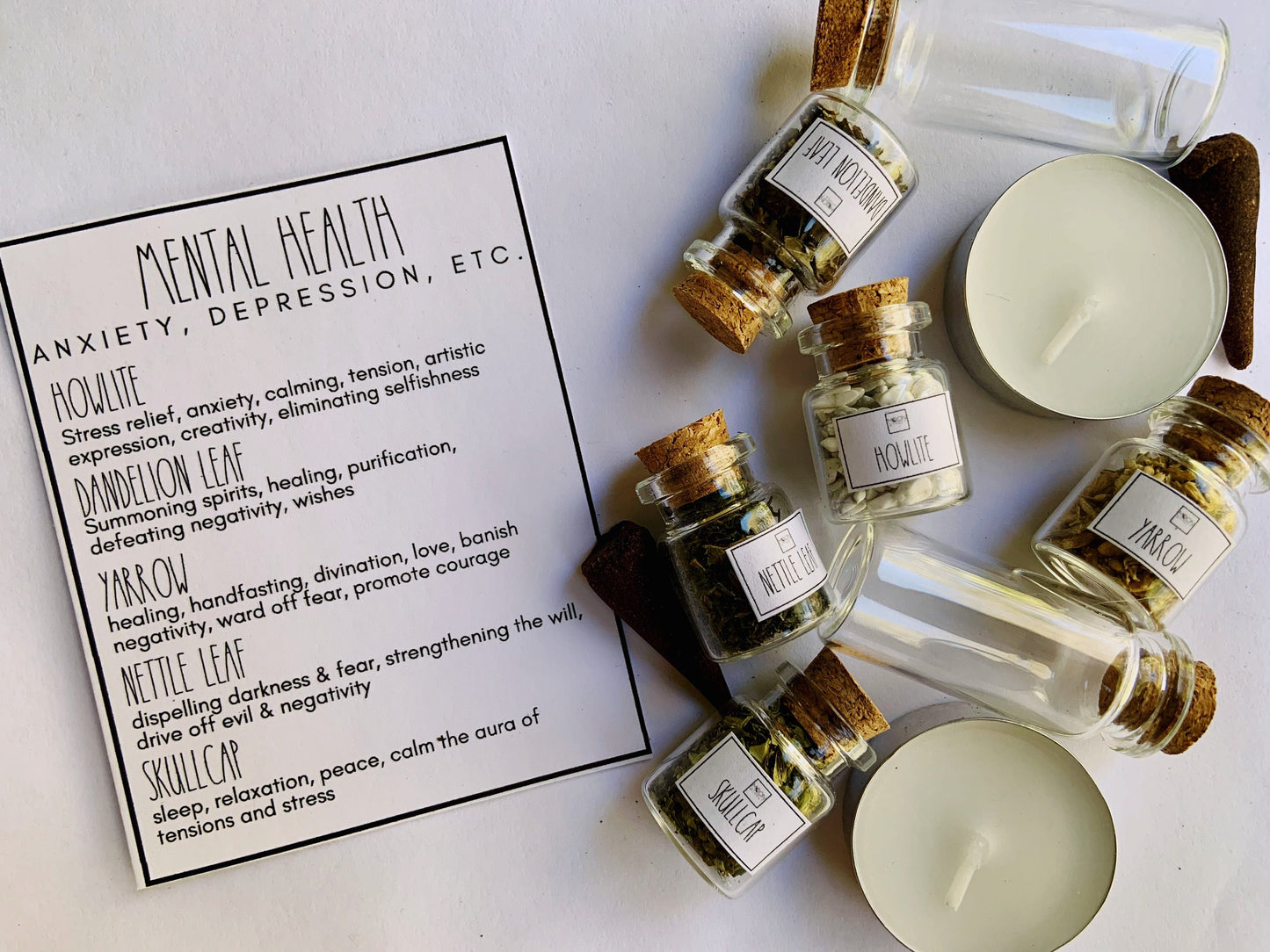 Anxiety & Mental Health Mini Spell Bottle Kit