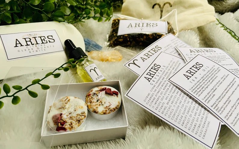 Aries Zodiac Gift Set | Spa Ritual | Manifestation Kit