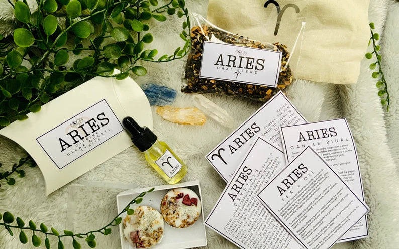 Aries Zodiac Gift Set | Spa Ritual | Manifestation Kit