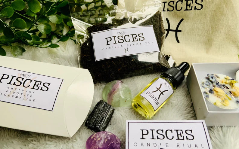 Pisces Zodiac Gift Set | Spa Ritual | Manifestation Kit