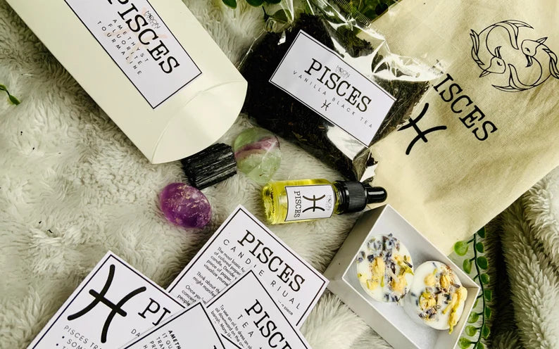 Pisces Zodiac Gift Set | Spa Ritual | Manifestation Kit